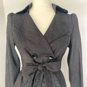 Classic Button up jacket with high waist belt